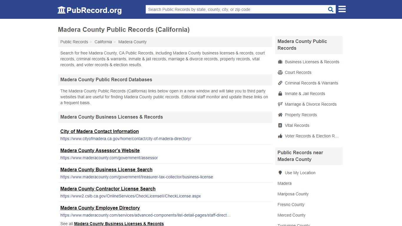 Free Madera County Public Records (California Public Records)